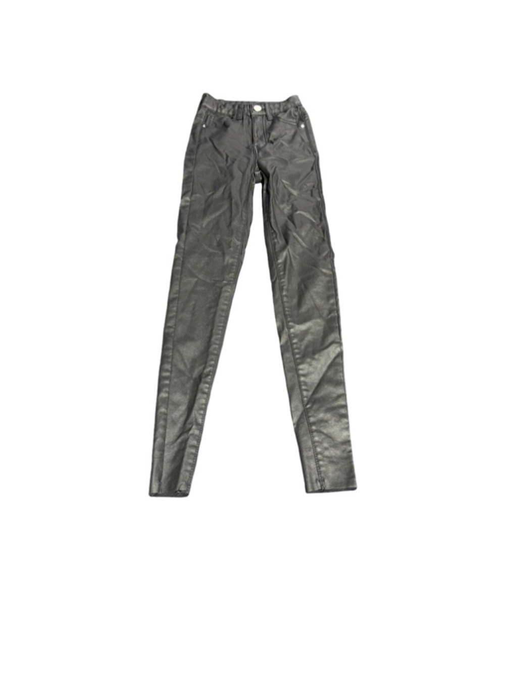 Women Unbranded Black Coated Skinny Jeans XS #919